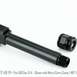 Alternative view of Glock® 19 Gen 3/4 Barrel 1/2×28 Threaded With Micro Carry Comp