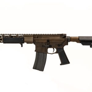Alternative view of MK2 PSD 9.5″ 223W Pistol (Terra Brown Anodized)
